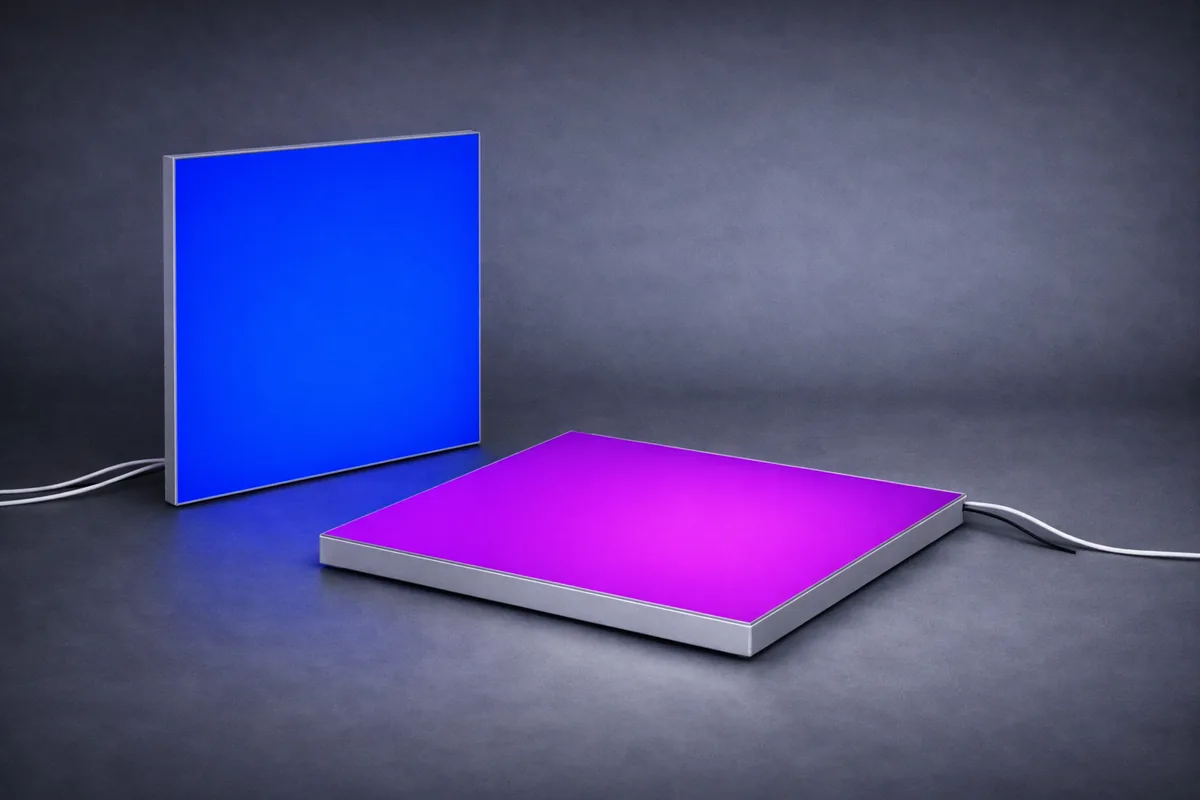 Frameless RGB Blau, Magenta durch Mischung