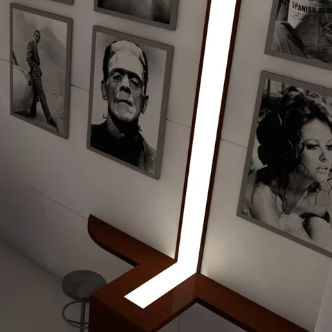 Frameless im Kino, Licht-Raum-Möbeldesign