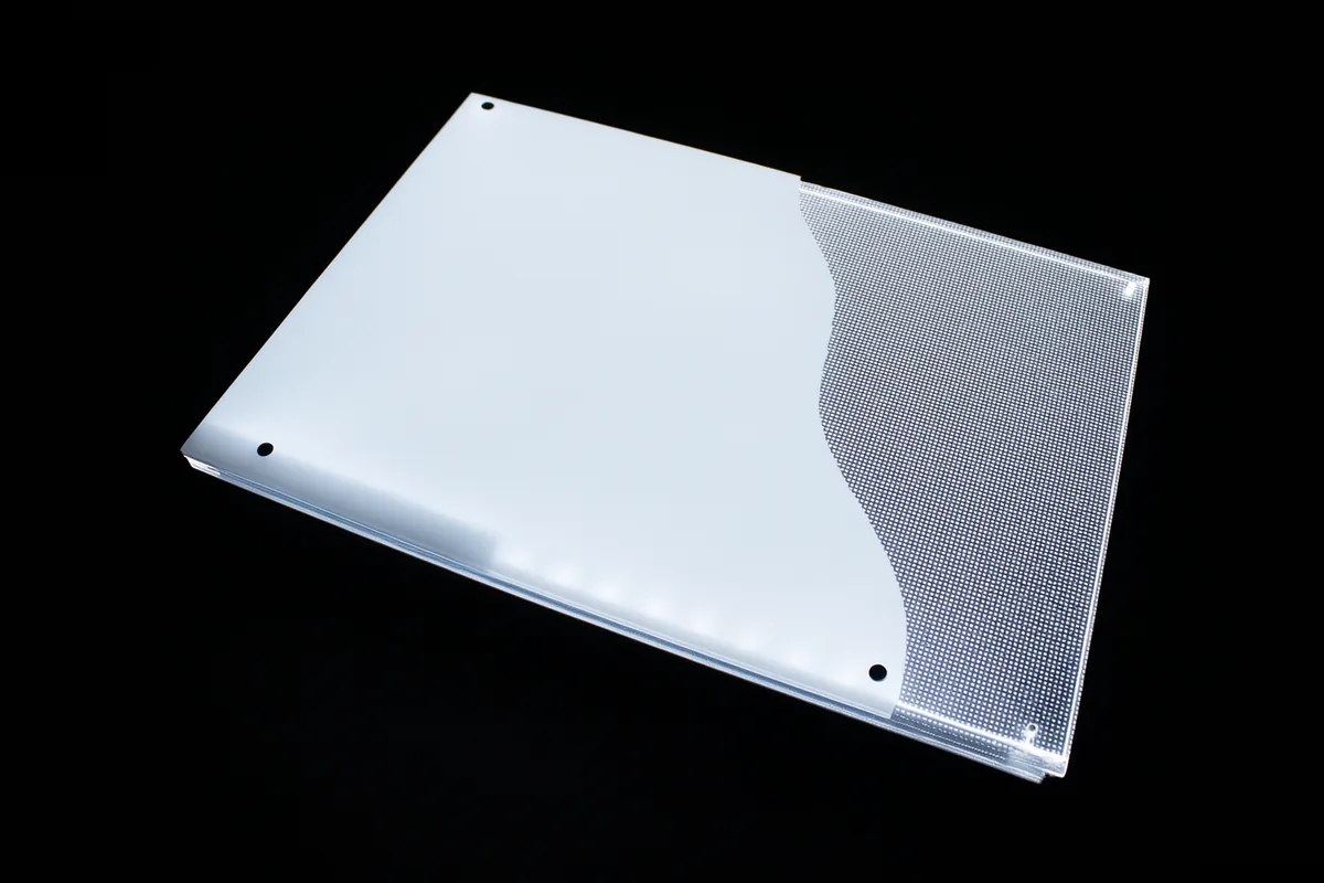 LED-Flächenlicht Modul mit Rand: Lichtpunkte an der Kante des Moduls